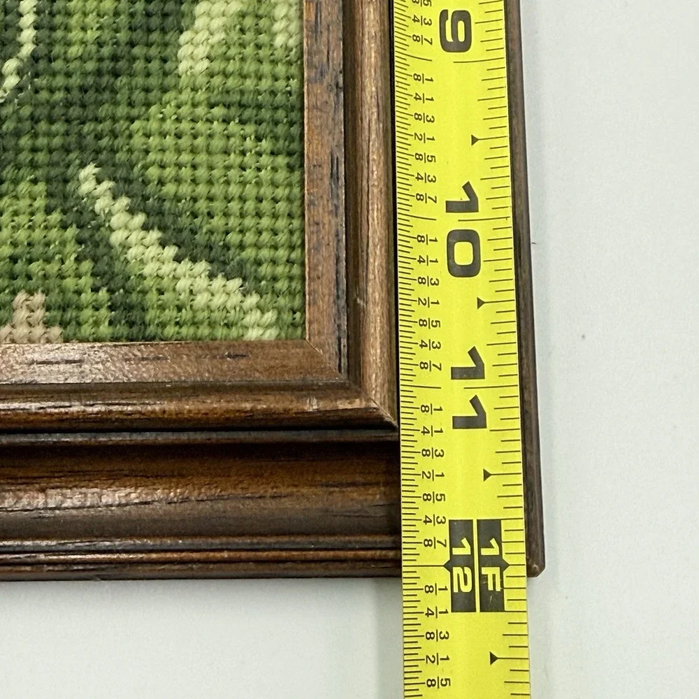 Vintage Needlepoint Praying Hands Framed Wall Art‎ Handmade 10x12